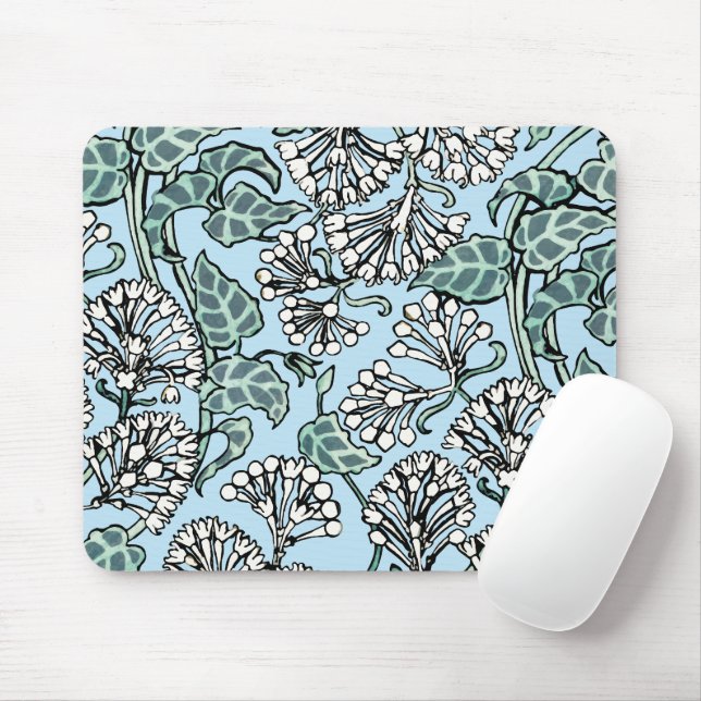 Mousepad William Morris Jasmine e deixa o padrão (Com mouse)