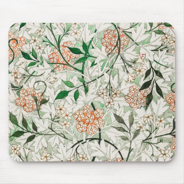 Mousepad William Morris Jasmine Garden Flower Classic (Frente)