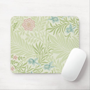 Mousepad William Morris - Larkspur - Flores e Folhas Rosa