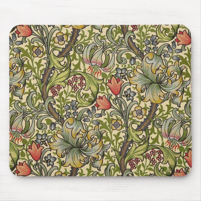 Mousepad William Morris Ouro Lily - Padrão Restaurado (Frente)
