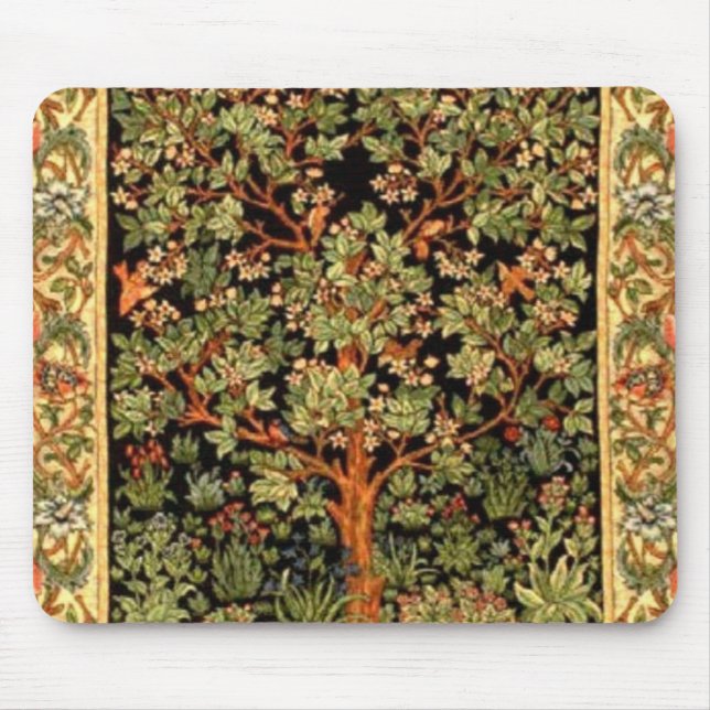 Mousepad William Morris - Padrão De Árvore Da Vida (Frente)