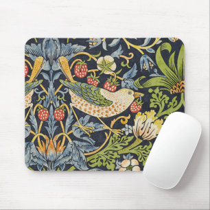 Mousepad William Morris - Padrão Floral de Thief de Morango