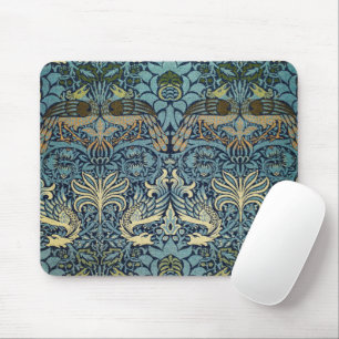 Mousepad William Morris Pavão e Dragão Desenho Tecido