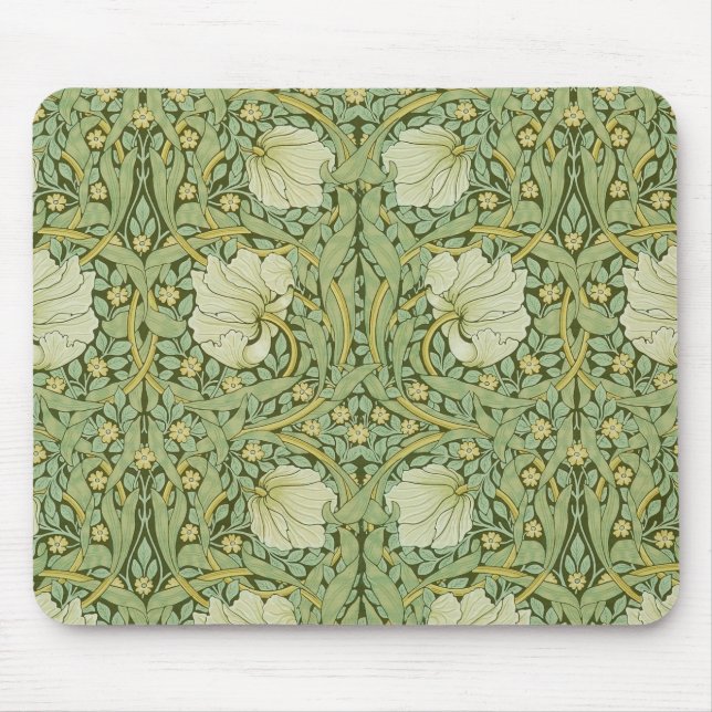 Mousepad William Morris Pimpernel Floral Blue Wallpaper (Frente)