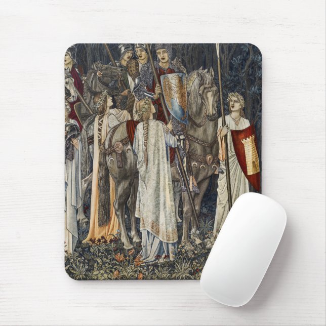 Mousepad William Morris Quest para o Santo Graal: Floresta  (Com mouse)