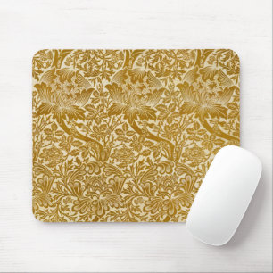 Mousepad William Morris Rosa e Thistle Floral Ouro
