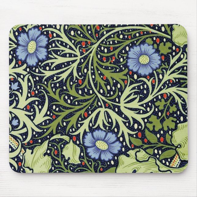 Mousepad William Morris Seaweed Flor Antiquado (Frente)