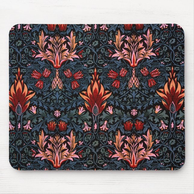 Mousepad William Morris Snakeshead - Padrão Escuro (Frente)