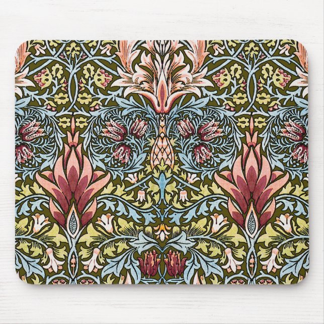 Mousepad William Morris Snakeshead Padrão Floral (Frente)