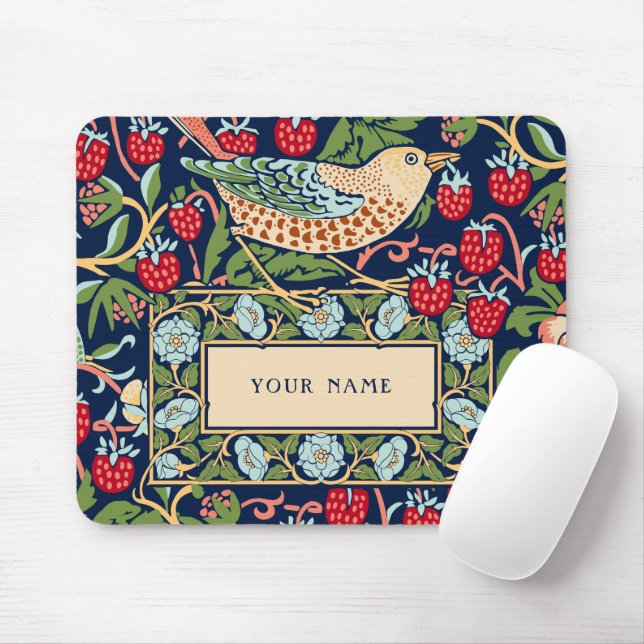 Mousepad William Morris Strawberry Thief (Com mouse)