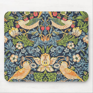 Mousepad William Morris Strawberry Thief Padrão Floral