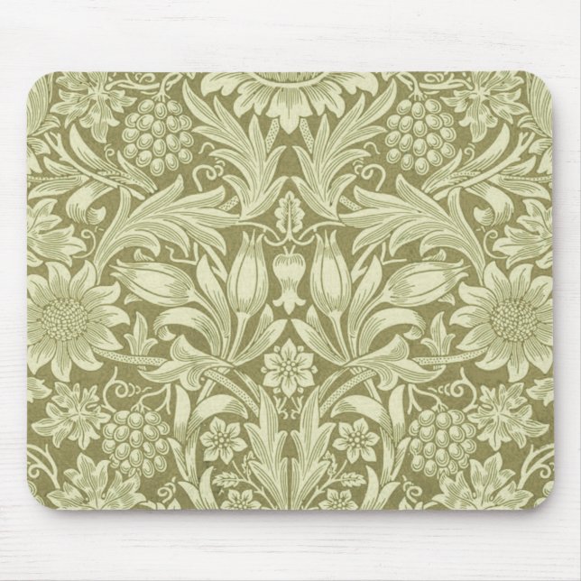 Mousepad William Morris Sunflower Green Flower (Frente)
