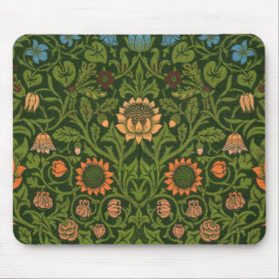 Mousepad William Morris Tapeçaria Rug Red Green Carpet Asi