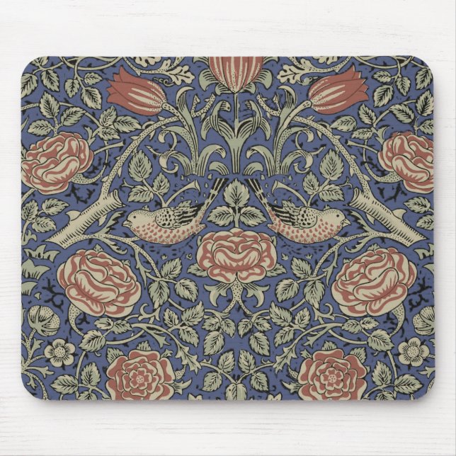 Mousepad William Morris Tudor Rosa Wallpaper (Frente)