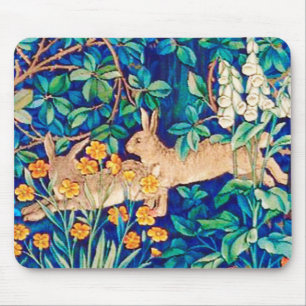 Mousepad William Morris "Two Hares" - Coelhos numa Floresta
