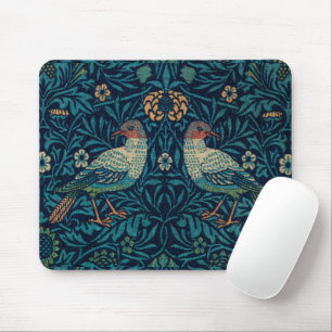 Mousepad William Morris Vintage Blue Birds Pattern Mouse Pa