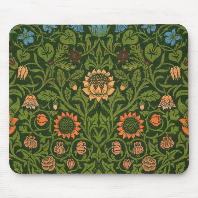 Mousepad William Morris Violet e Columbine Art Rug (Frente)