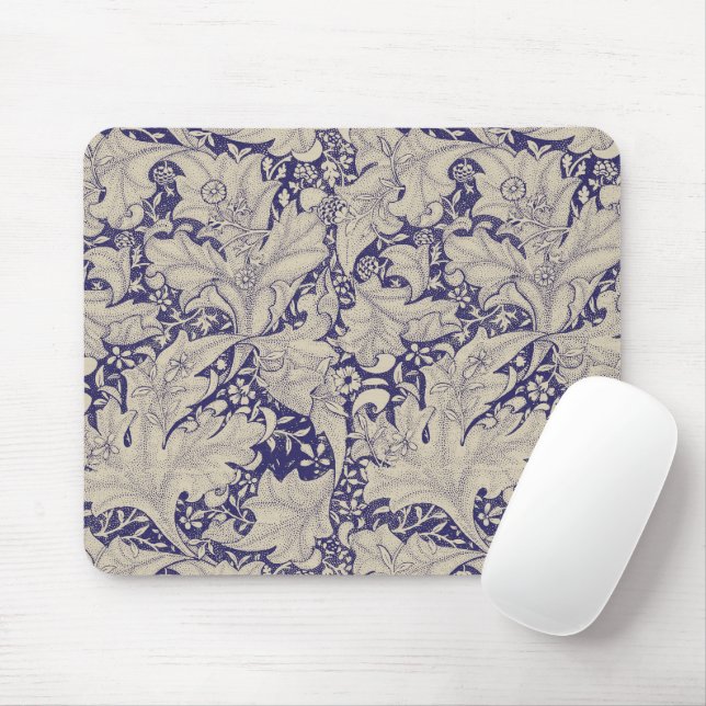 Mousepad William Morris Wallflower Blue damask (Com mouse)