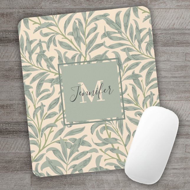Mousepad William Morris Willow Bough com Nome (Criador carregado)