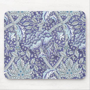 Mousepad william morris winrush flores azuis florais