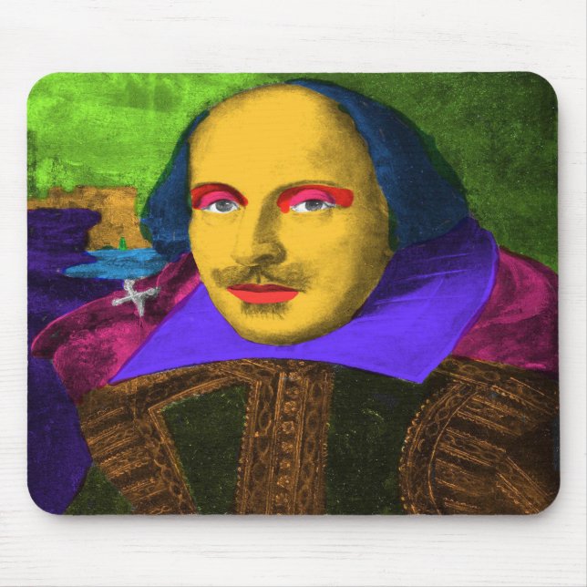 Mousepad William Shakespeare Pop Art (Frente)