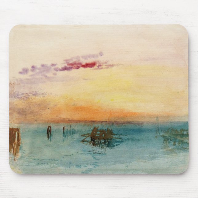 Mousepad William Turner - A laguna perto de Veneza no Sunse (Frente)