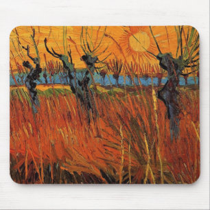 Mousepad Willows no Sunset por Vincent van Gogh