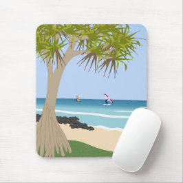 Mousepad Wing Foil Surfers Pandanus Tree na Praia