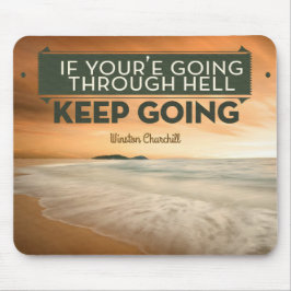 Mousepad Winston Churchill, citação Inspiracional "Continua