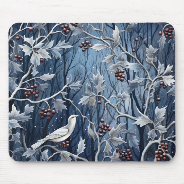 Mousepad Winter Holly Bird (Frente)