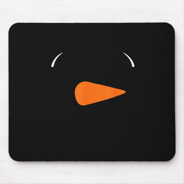 Mousepad Winter Snowman Face Eyelashes Christmas Xmas For B (Frente)