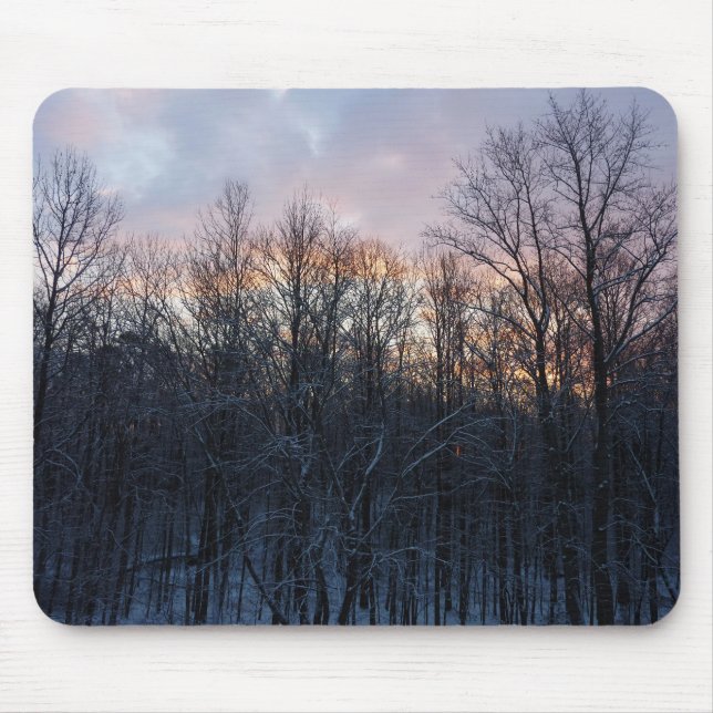 Mousepad Winter Sunrise I Pastel Nature Landscape (Frente)