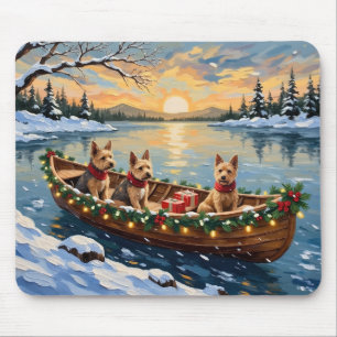 Mousepad Wire Fox Terrier Natal Barca Feriado