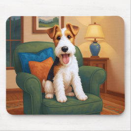 Mousepad Wire Hair Fox Terrier - This Seat's Taken