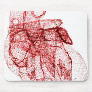 Mousepad Wireframe de Digitas do coração humano