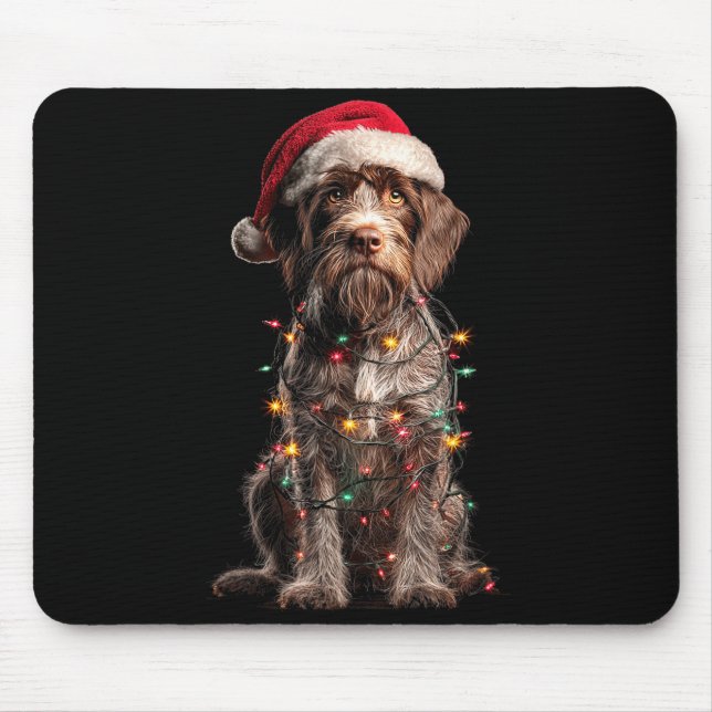 Mousepad Wirehaired Inting Griffon Christmas Graphics Dog L (Frente)