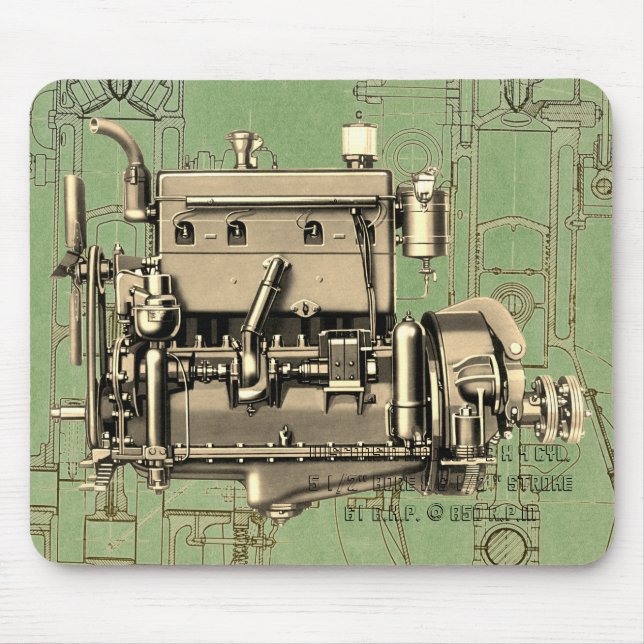 Mousepad Wisconsin Motor Milwaukee Wisconsin, motor a gás B (Frente)