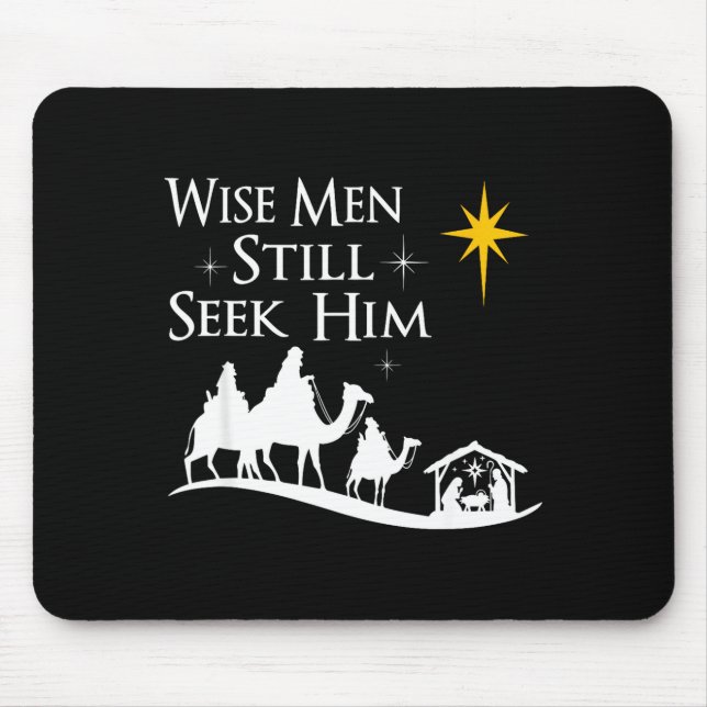 Mousepad Wise Men Still Seek Him Christian Christmas Jesus  (Frente)