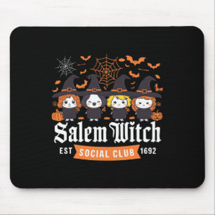 Mousepad Witch Est 1692 Social Club Halloween Mulheres Meni