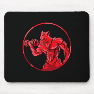 Mousepad Wolf Bodybuilder Workout Para Treinamento De Gym B
