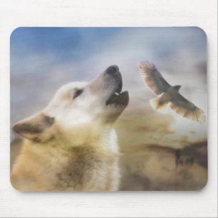 Mousepad Wolf e Hawk Wildlife