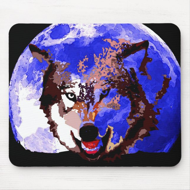Mousepad Wolf & Full Moon (Frente)