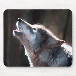 Mousepad Wolf Howling Lone Wolf