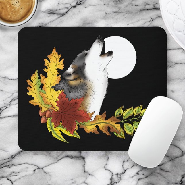 Mousepad Wolf Howling Moon (Criador carregado)