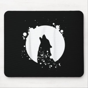 Mousepad Wolf Men Silhouette Animal Motif Environmental