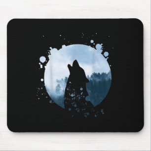 Mousepad Wolf Men Silhouette Animal Motif Environmental