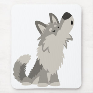 Mousepad Wolf Mousepad, um desenho animado e bonito