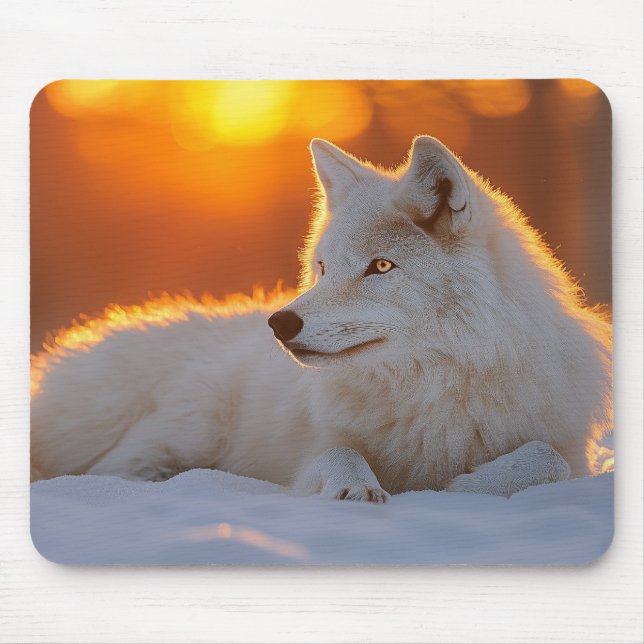 Mousepad Wolf Wild Animal Loving Portrait (Frente)