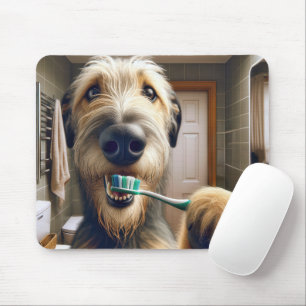 Mousepad Wolfhound Irlandês Esmagando Seus Dentes