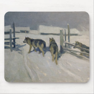 Mousepad Wolfs, a noite do inverno, c.1910